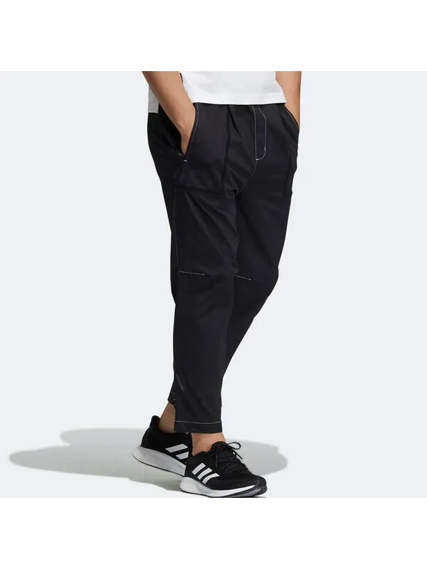 Повседневные брюки с логотипом сбоку трикотажные спортивные брюки athleisure casual Adidas, мульитколор — изображение 4 из 4