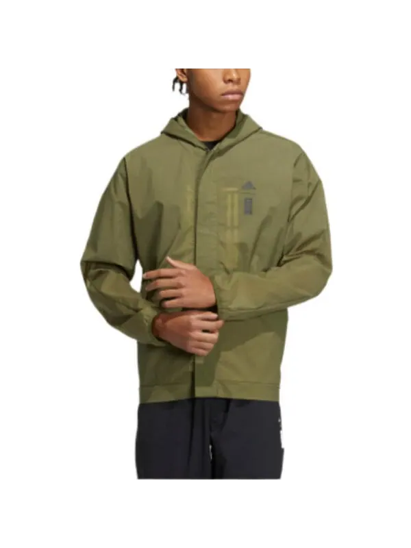 Куртка adidas WJ WB Sports Hooded Jacket Olive Green — изображение 2 из 4, мульти