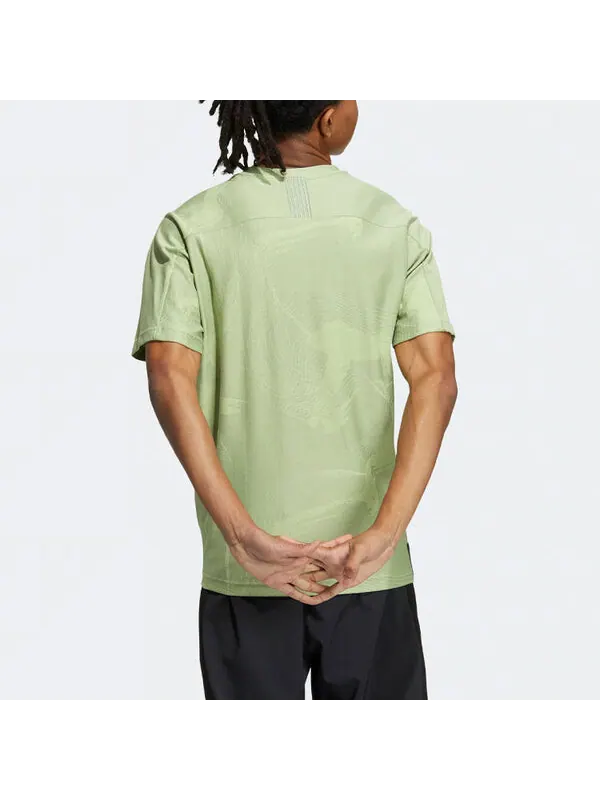 Футболка adidas WJ AOP TEE Sports Short Sleeve Orange Green — изображение 3 из 4, мульти