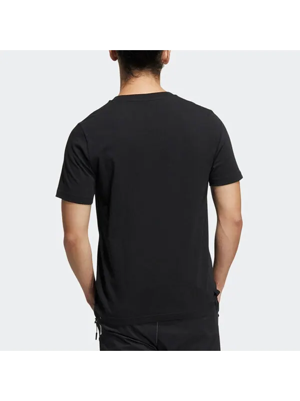 Футболка adidas Wj T Gfx Casual Sports Word Breathable Round Neck Short Sleeve Black — изображение 4 из 4, мульти