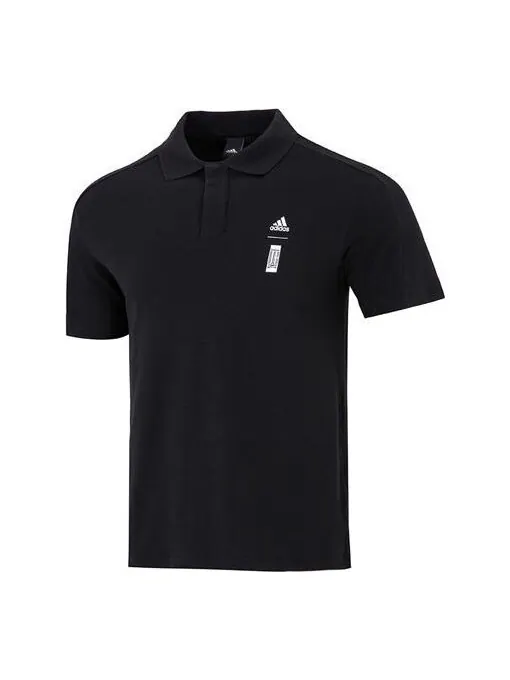 Футболка adidas Wj Solid Color Logo Micro Mark Athleisure Casual Sports Short Sleeve Polo Shirt — изображение 1 из 4, мульти