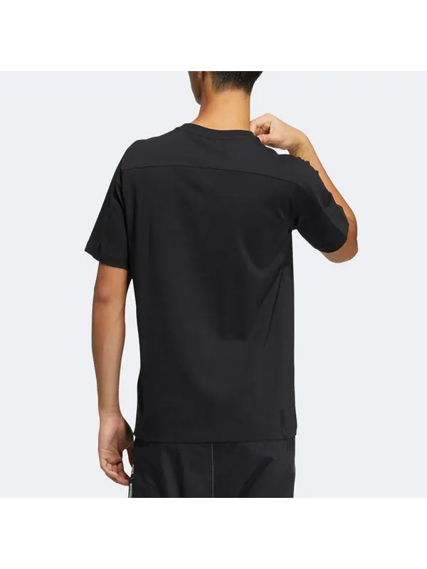 Футболка adidas Wj Gfx Story Casual Breathable Round Neck Sports Short Sleeve Black — изображение 3 из 4, мульти