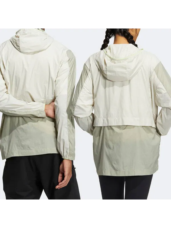 Куртка adidas TERREX U VOYG LIGHT WB Outdoor Sports Hooded Jacket Couple Style light grey — изображение 3 из 4, мульти