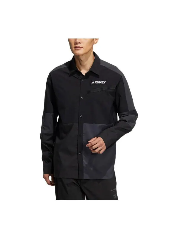 Рубашка adidas Terrex Cargo Casual Breathable Long Sleeves Shirt Black — изображение 1 из 3, мульти