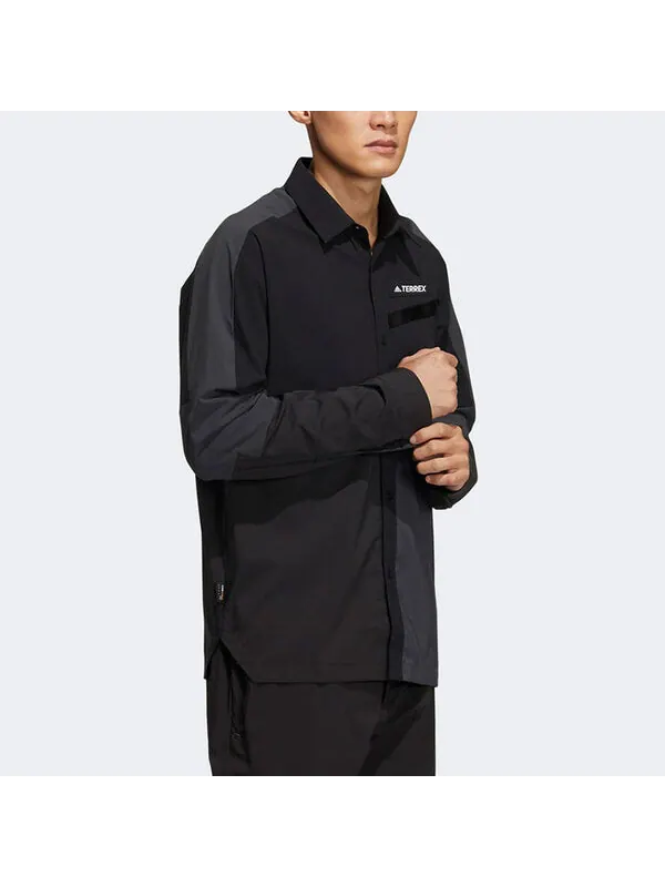 Рубашка adidas Terrex Cargo Casual Breathable Long Sleeves Shirt Black — изображение 2 из 3, мульти