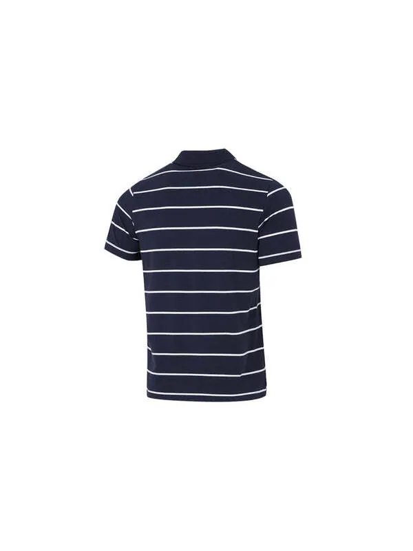 Футболка adidas Fi Stripe Small Label Athleisure Casual Sports Short Sleeve Polo Shirt Navy Blue — изображение 2 из 4, мульти