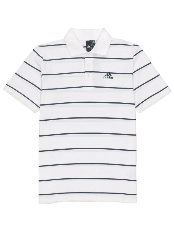 Футболка adidas Stripe Small Label Athleisure Casual Sports Short Sleeve Polo Shirt White — изображение 3 из 4, мульти