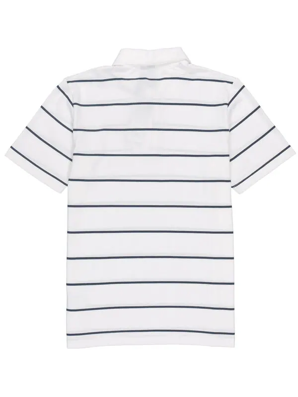Футболка adidas Stripe Small Label Athleisure Casual Sports Short Sleeve Polo Shirt White — изображение 4 из 4, мульти