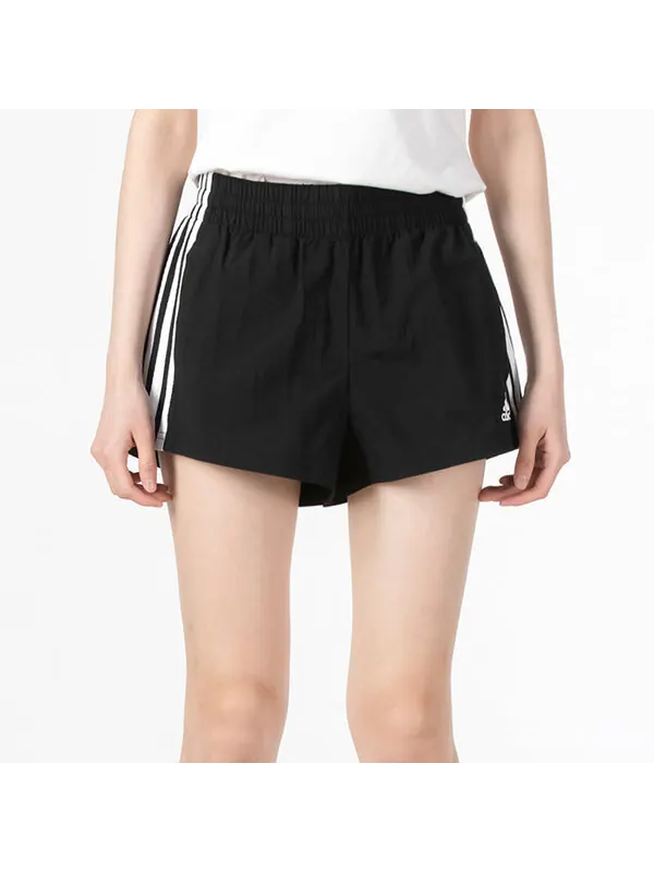Шорты Essentials 3 полоски тканые шорты свободного кроя Adidas — изображение 3 из 4, черный/белый