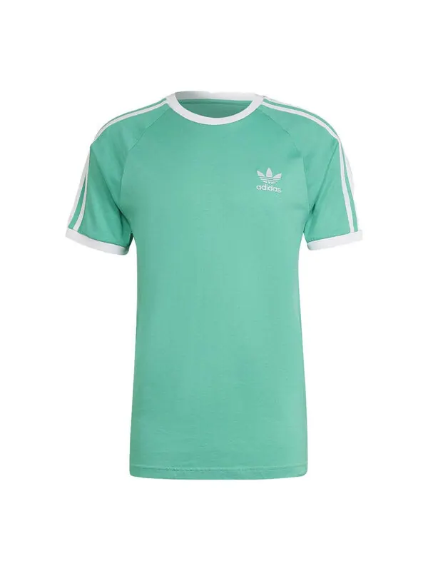 Футболка adidas Adicolor Classics 3-Stripes T-shirt 'Hi-Res Green' — изображение 1 из 4, зеленый
