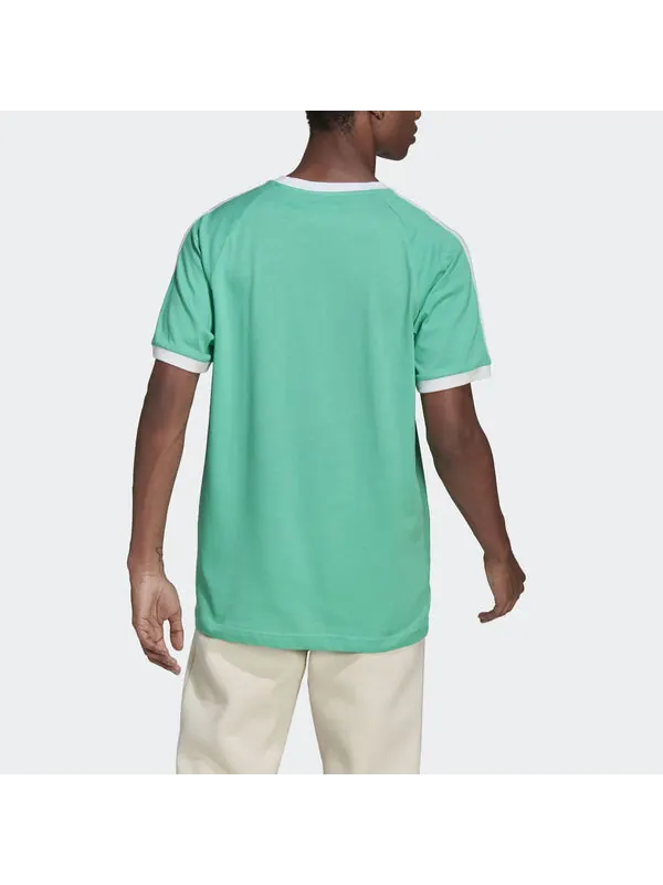 Футболка adidas Adicolor Classics 3-Stripes T-shirt 'Hi-Res Green' — изображение 4 из 4, зеленый