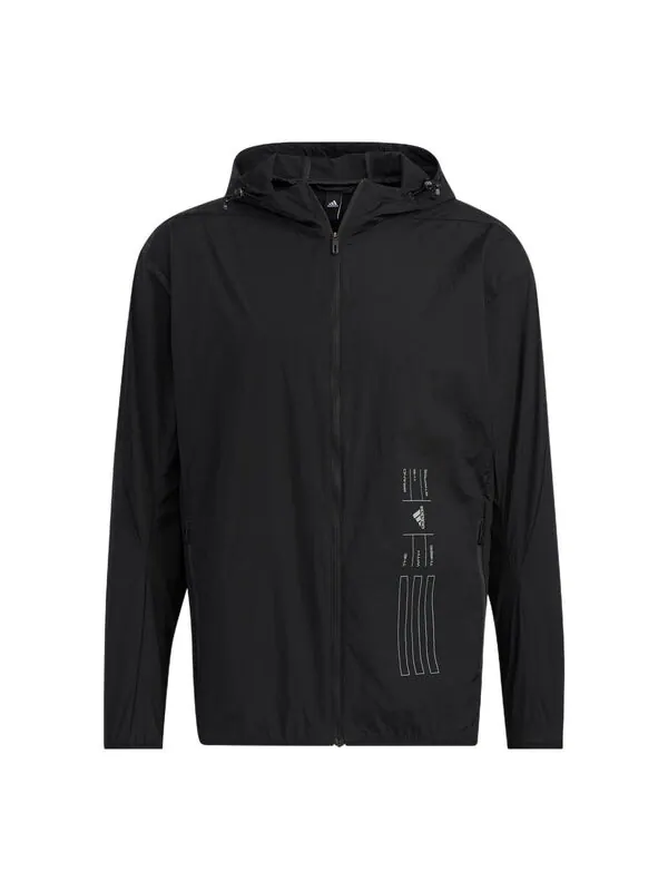 Куртка adidas Solid Color Sports Hooded Jacket Black — изображение 1 из 4, мульти