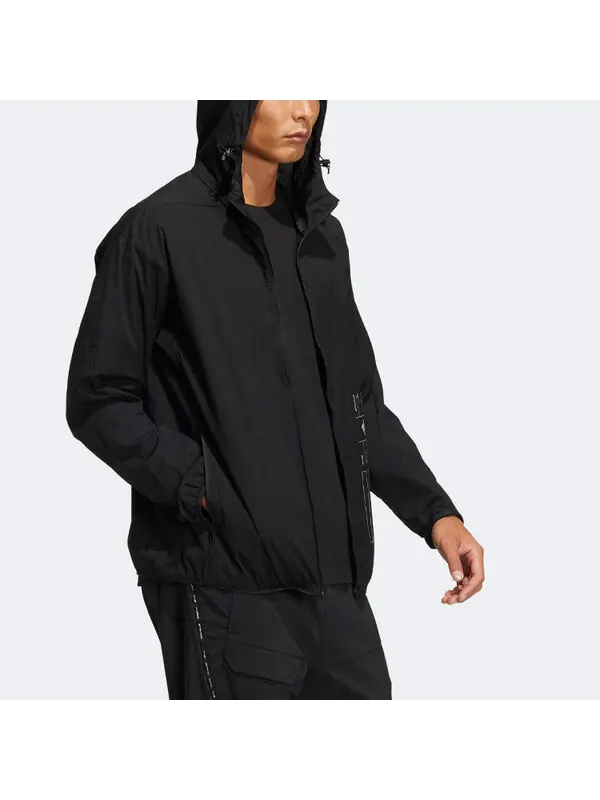 Куртка adidas Solid Color Sports Hooded Jacket Black — изображение 4 из 4, мульти