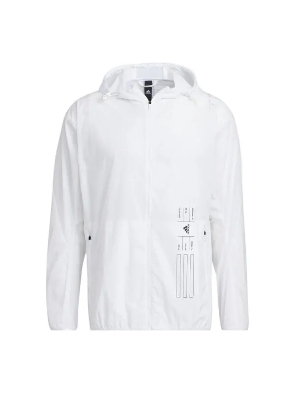 Куртка adidas Th Lite Wvjk Solid Color Sports Hooded Jacket White — изображение 1 из 4, мульти