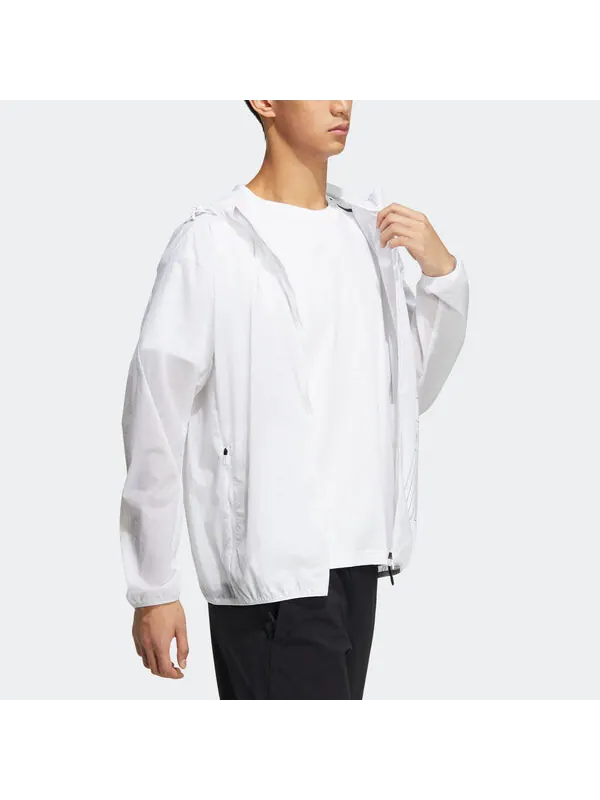 Куртка adidas Th Lite Wvjk Solid Color Sports Hooded Jacket White — изображение 2 из 4, мульти