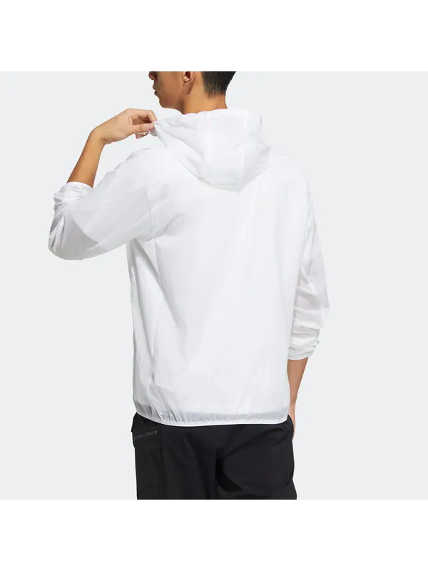 Куртка adidas Th Lite Wvjk Solid Color Sports Hooded Jacket White — изображение 3 из 4, мульти