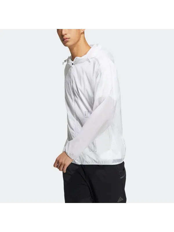 Куртка adidas Th Lite Wvjk Solid Color Sports Hooded Jacket White — изображение 4 из 4, мульти