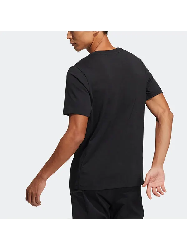Футболка adidas Alphabet Logo Printing Sports Short Sleeve Black — изображение 3 из 4, мульти