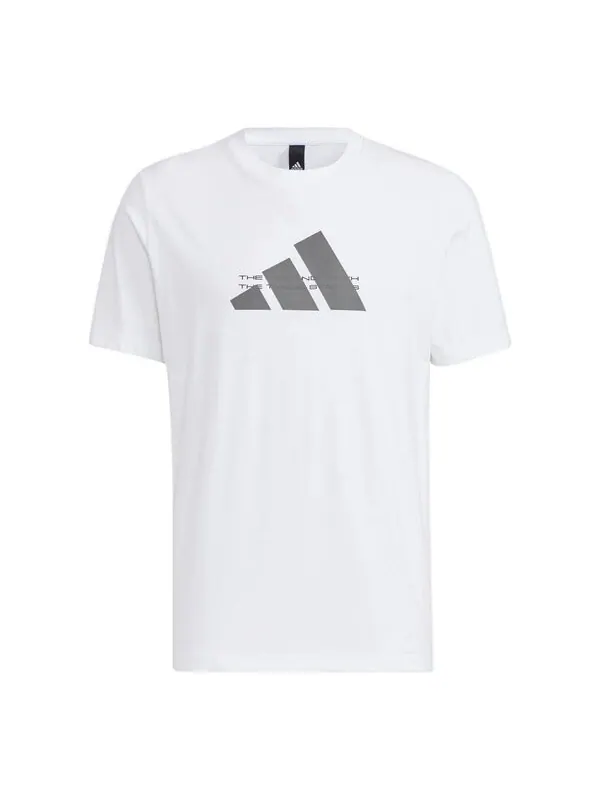 Футболка adidas Alphabet Large Logo Printing Round Neck Short Sleeve White — изображение 1 из 4, мульти