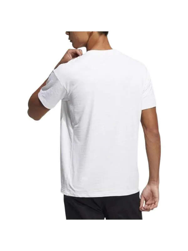Футболка Men's adidas Splicing Casual Sports Round Neck Short Sleeve White T-Shirt — изображение 3 из 3, мульти