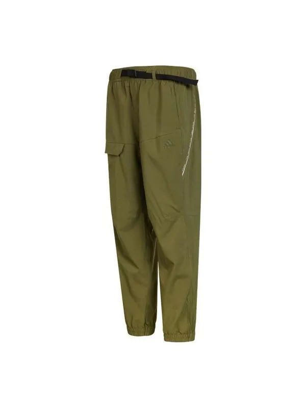 Брюки Men's adidas Solid Color Logo Casual Joggers/Pants/Trousers Autumn Green — изображение 1 из 4, мульти