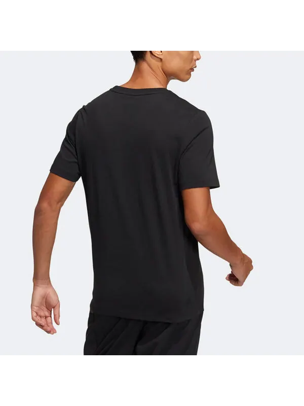 Футболка adidas Alphabet Pattern Printing Round Neck Short Sleeve Black — изображение 3 из 4, мульти