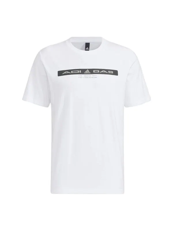 Футболка adidas TH Refbar Tee Alphabet Pattern Printing Sports Short Sleeve White — изображение 1 из 4, мульти