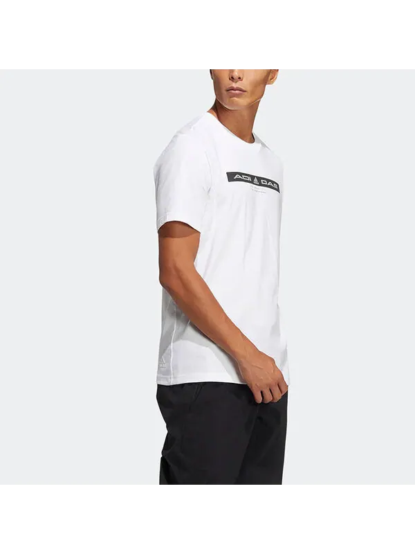 Футболка adidas TH Refbar Tee Alphabet Pattern Printing Sports Short Sleeve White — изображение 4 из 4, мульти