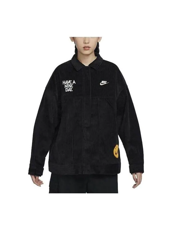 Куртка спортивная вельветовая куртка Nike — изображение 1 из 4, черный