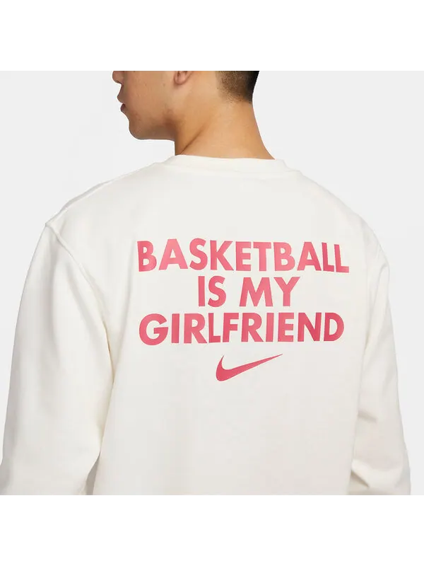 Рубашка valentine's day graphic sweatshirt 'white pink' Nike — изображение 4 из 4, белый/розовый