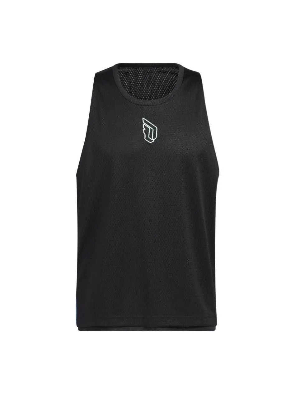 Жилет Men's adidas Lillard Logo Printing Stripe Basketball Sports Black Vest — изображение 1 из 4, мульти