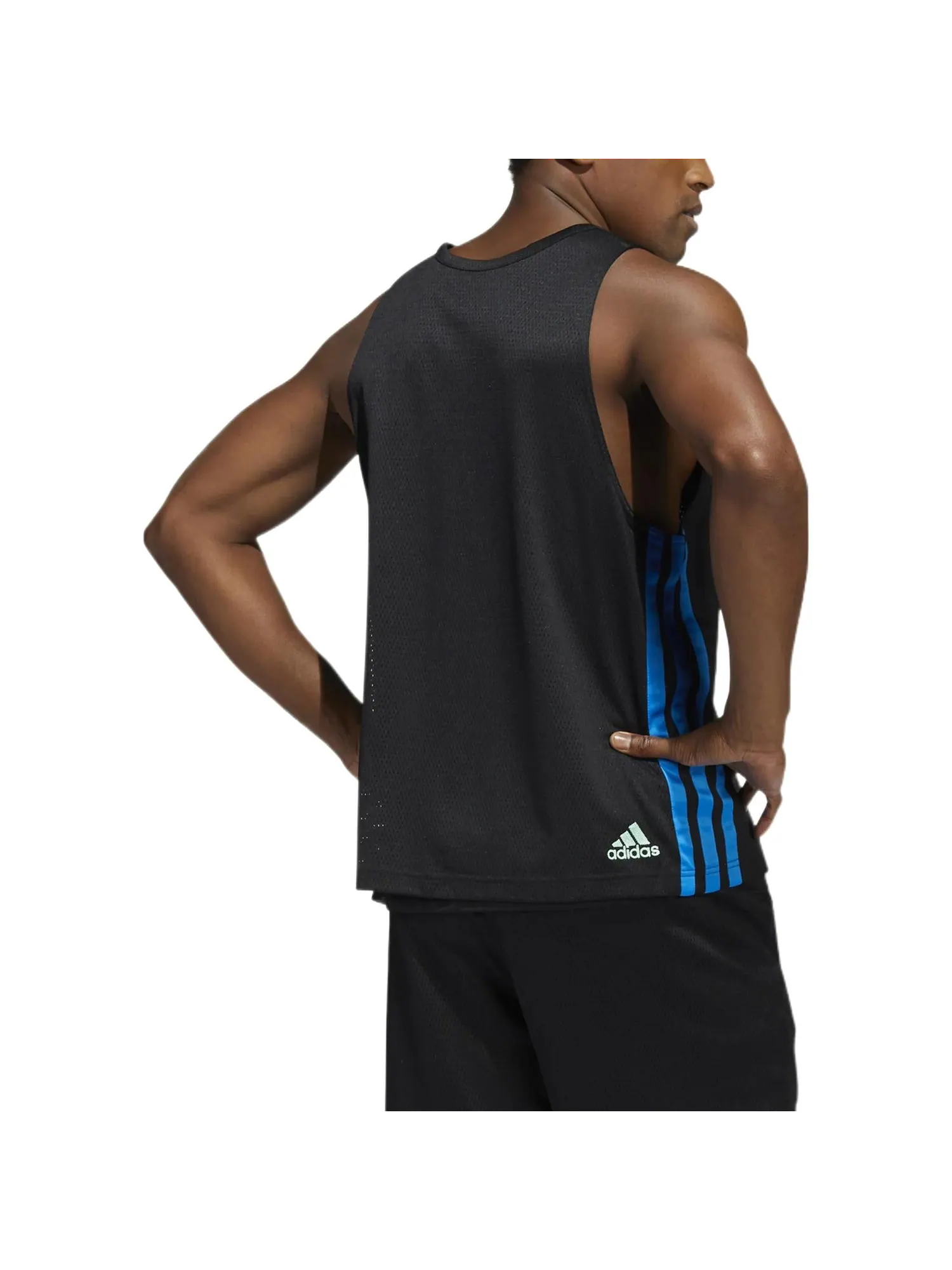 Жилет Men's adidas Lillard Logo Printing Stripe Basketball Sports Black Vest — изображение 3 из 4, мульти