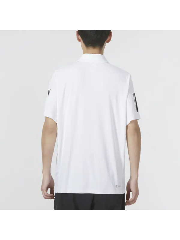 Футболка adidas Solid Color Stripe Tennis Athleisure Casual Sports Short Sleeve Polo Shirt White — изображение 4 из 4, мульти
