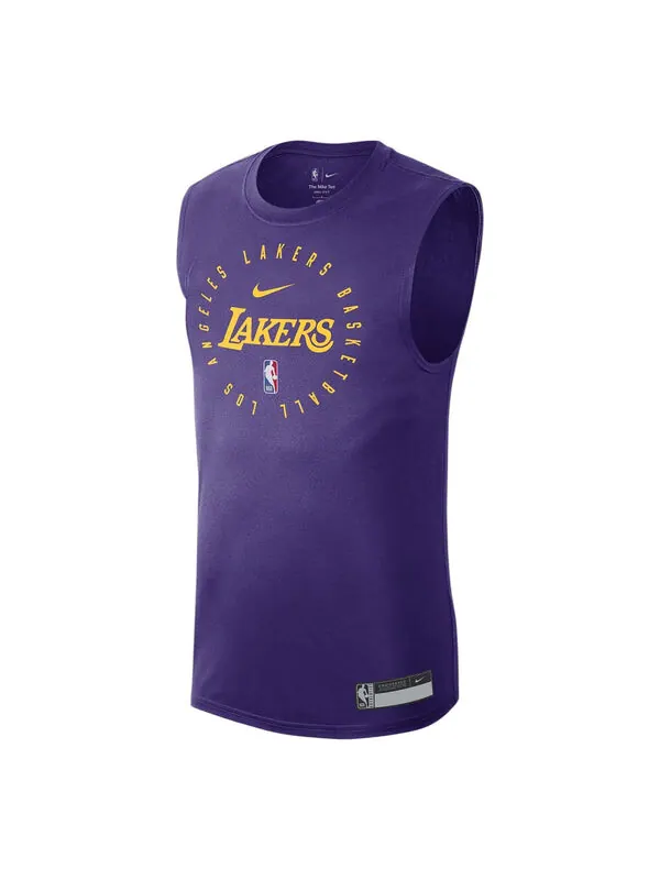 Футболка dri-fit t-shirt 'lakers' Nike — изображение 1 из 2, фиолетовый/желтый