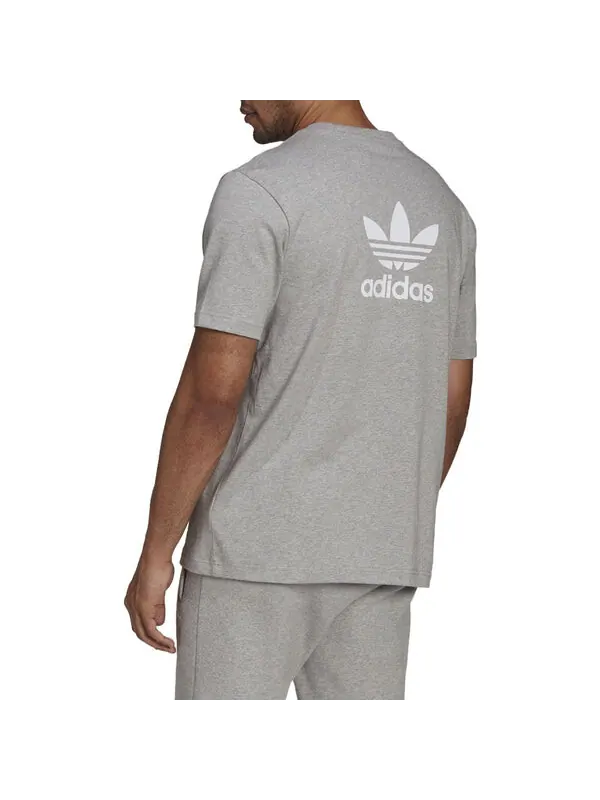 Футболка Adicolor Classics Back and Front Trefoil Boxy Tee 'Grey' — изображение 3 из 4, серый