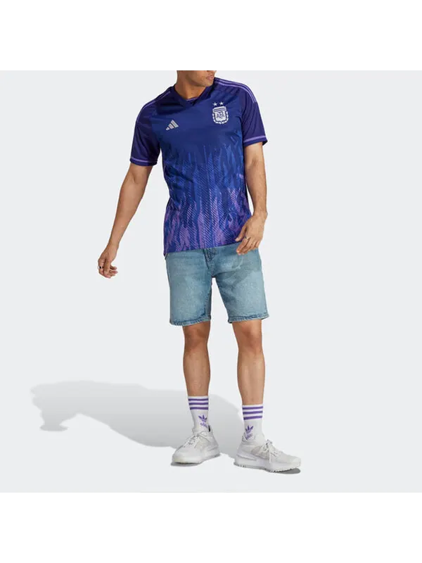 Футболка adidas Argentina 2022-2023 World Cup Away Jersey — изображение 3 из 4, индиго/фиолетовый
