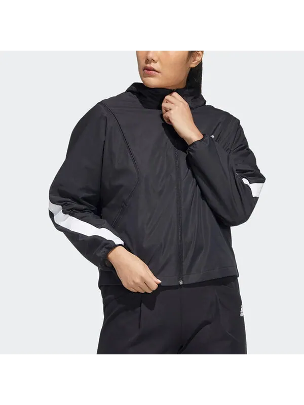 Куртка спортивная с капюшоном Adidas — изображение 3 из 4, черный