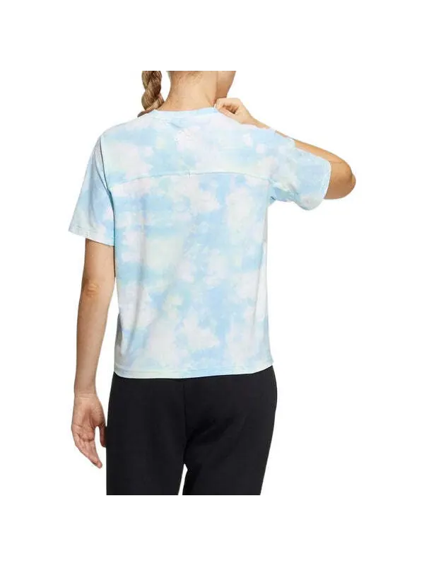 Футболка с надписью aop t shirt Adidas — изображение 3 из 3, белый/синий