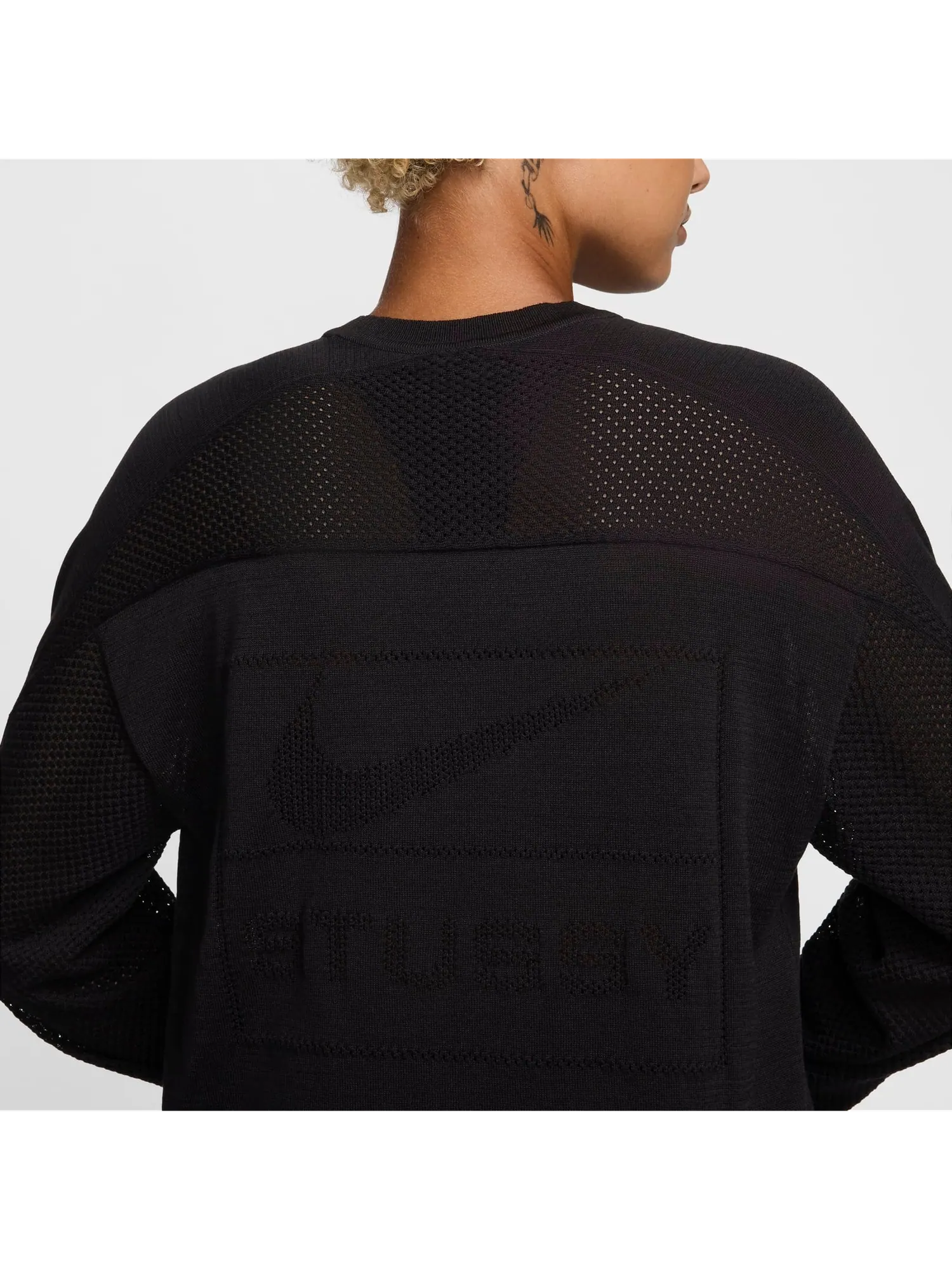 Джерси Nike x Stussy Long-Sleeve Knit Jersey 'Black' — изображение 4 из 5, черный