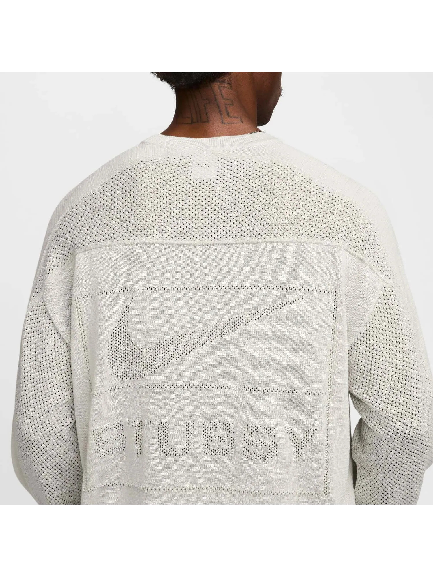 Джерси Nike x Stussy Long-Sleeve Knit Jersey 'Light Bone' — изображение 4 из 5, бежевый
