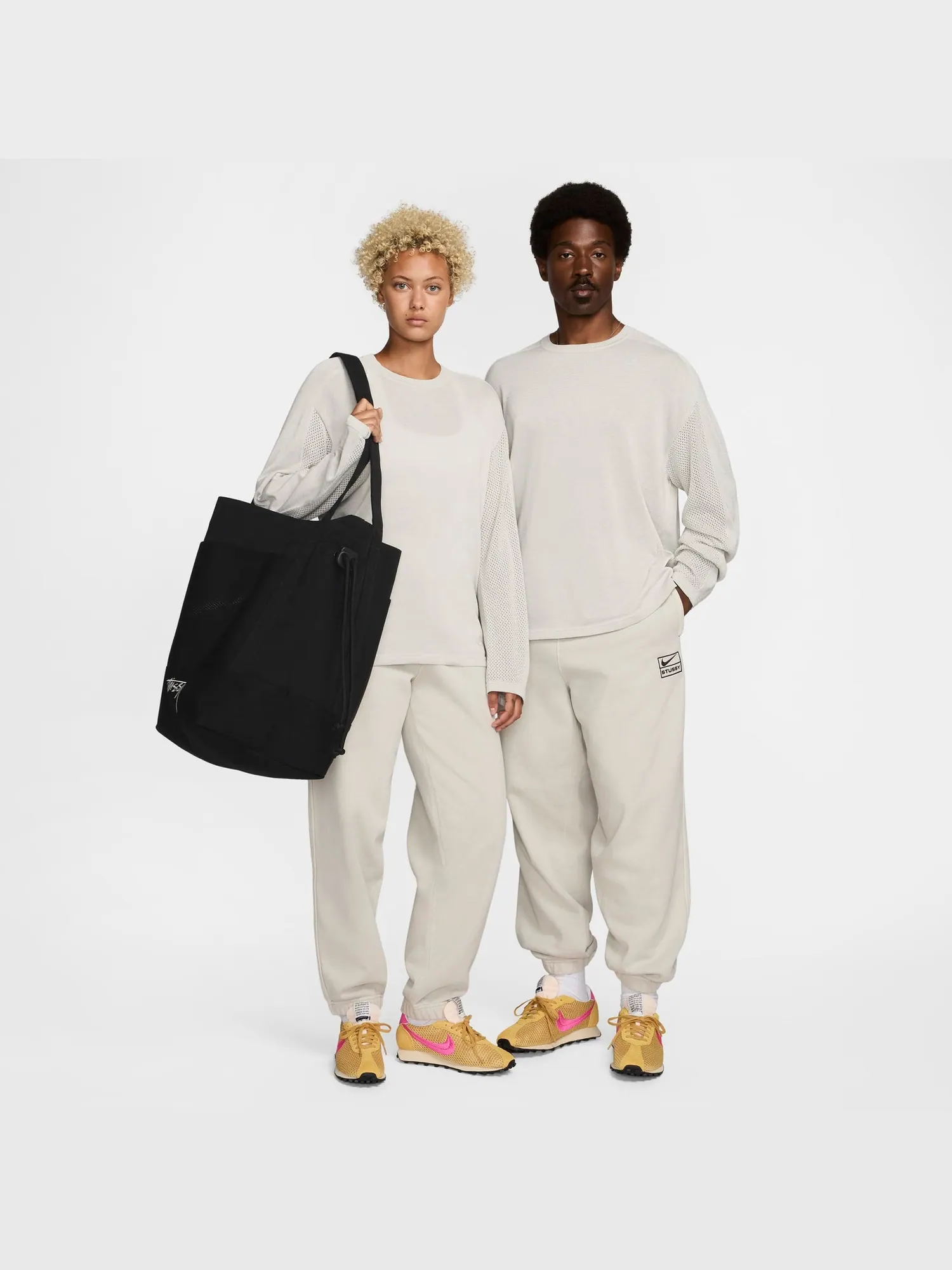 Джерси Nike x Stussy Long-Sleeve Knit Jersey 'Light Bone' — изображение 5 из 5, бежевый