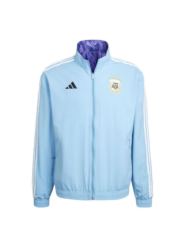 Куртка adidas Argentina Anthem Jacket Men's Sports Soccer Running Top Light Blue — изображение 1 из 4, светлый синий