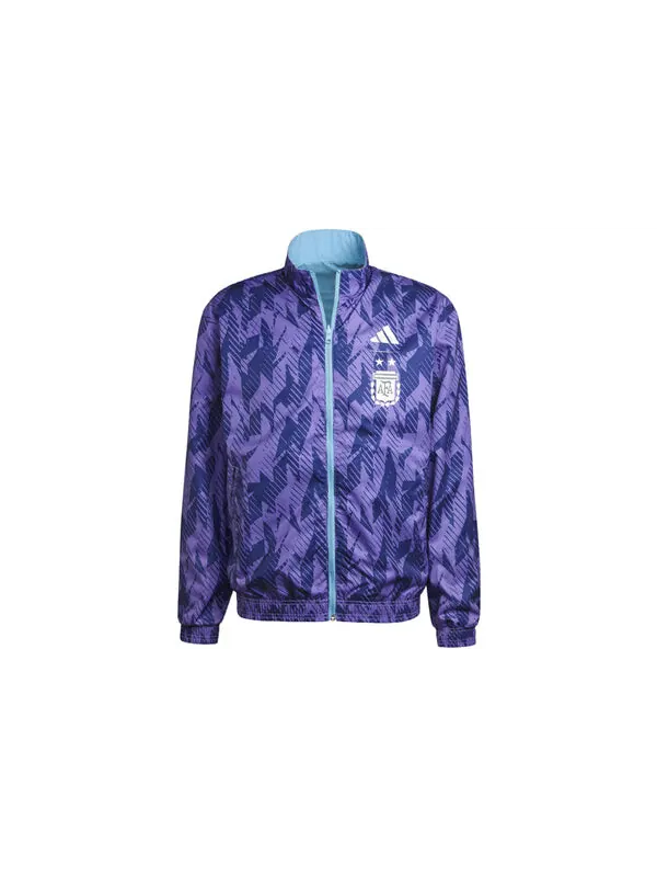 Куртка adidas Argentina Anthem Jacket Men's Sports Soccer Running Top Light Blue — изображение 2 из 4, светлый синий