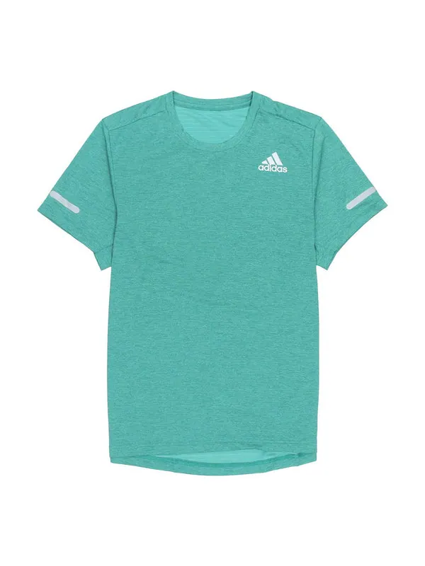 Футболка elevate train t training sports quick dry short sleeve green Adidas — изображение 1 из 4, зеленый