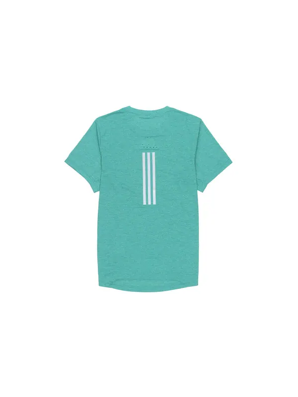 Футболка elevate train t training sports quick dry short sleeve green Adidas — изображение 2 из 4, зеленый
