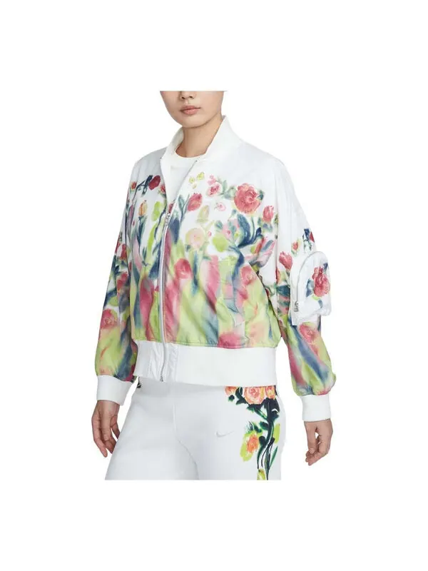 Куртка sportswear artist collection bomber jacket asia sizing 'sail white' Nike — изображение 1 из 2, белый