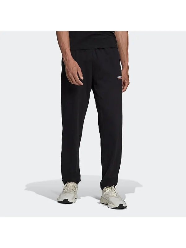 Спортивные штаны Men's adidas originals Solid Color Loose Sports Pants/Trousers/Joggers Black — изображение 2 из 4, мульти