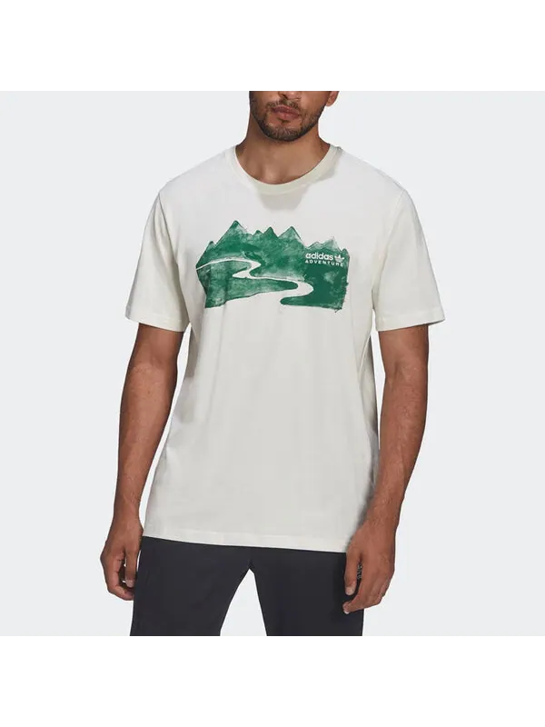 Футболка adidas landscape Printing Short Sleeve White — изображение 2 из 4, мульти