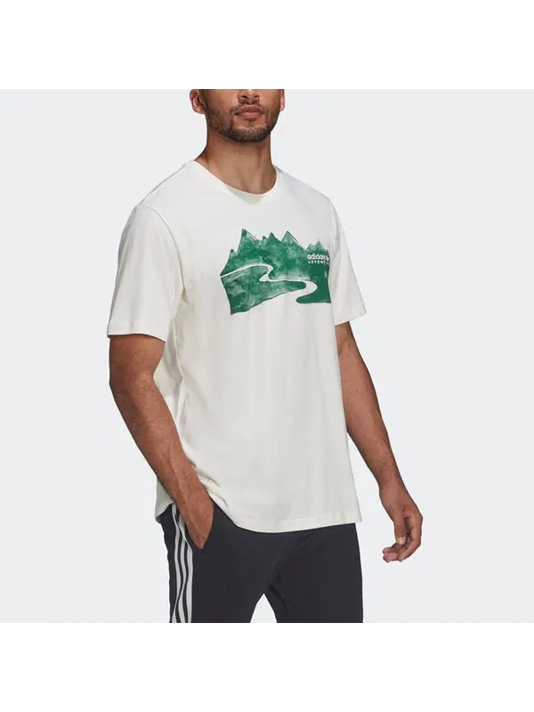 Футболка adidas landscape Printing Short Sleeve White — изображение 4 из 4, мульти