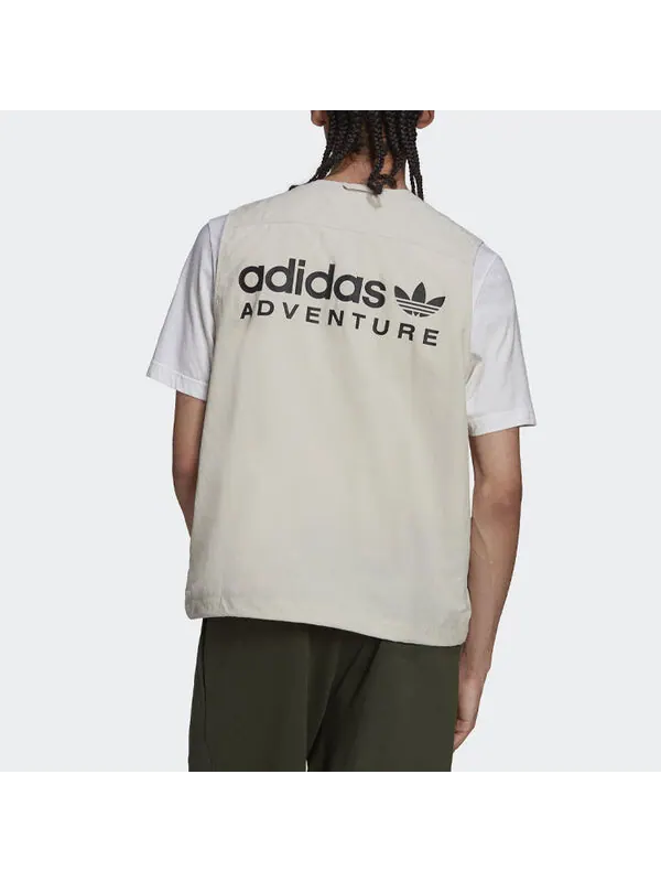 Жилеты для приключений многокарманный жилет Adidas — изображение 3 из 4, белый